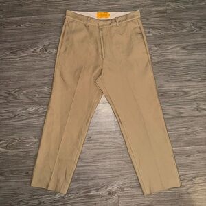 Union Los Angeles Cropped Flat Front Pants Khaki Mens iii Sz L 32x26